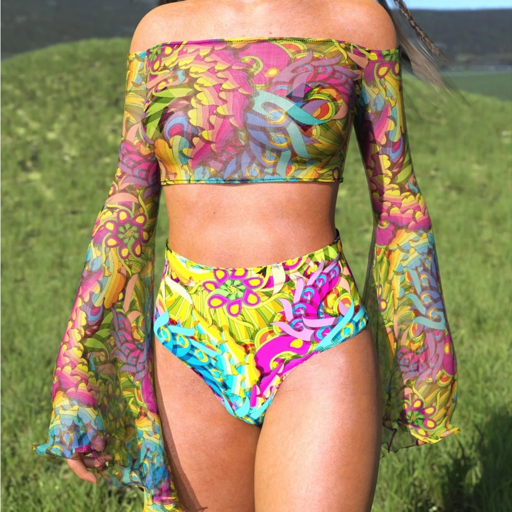 Candy Catz Ethereal Senses Off Shoulder Set Rave Concert Festival